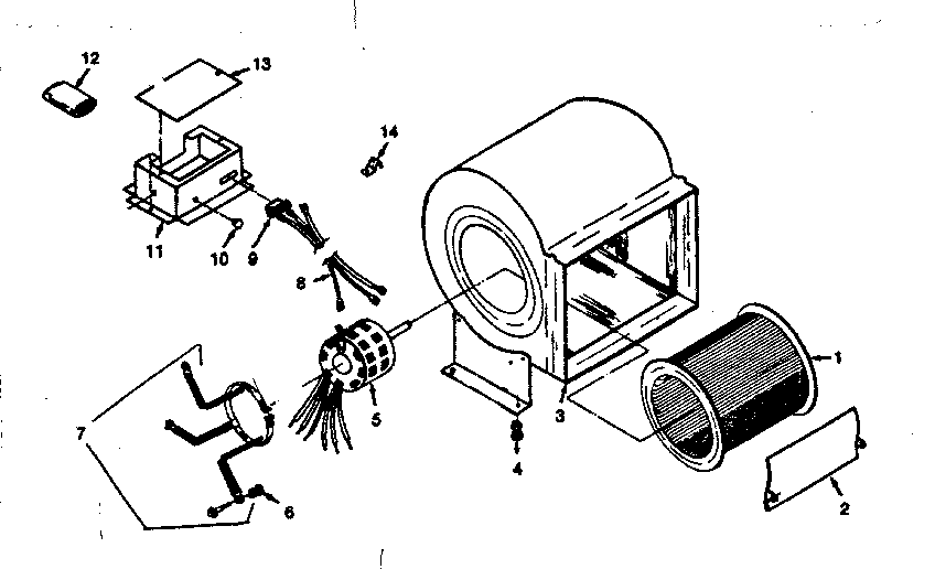 Kenmore 867741443 blower assembly diagram