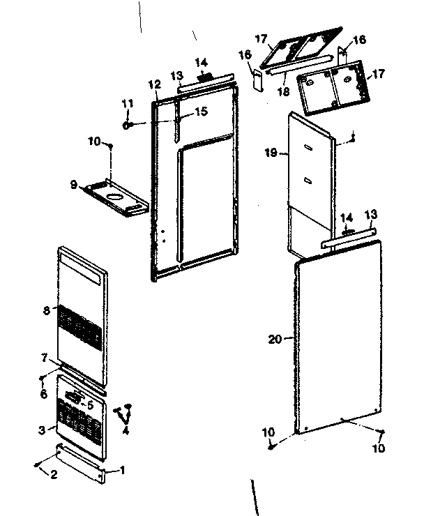 ICP NDOD084DF01 non-functional replacement parts diagram