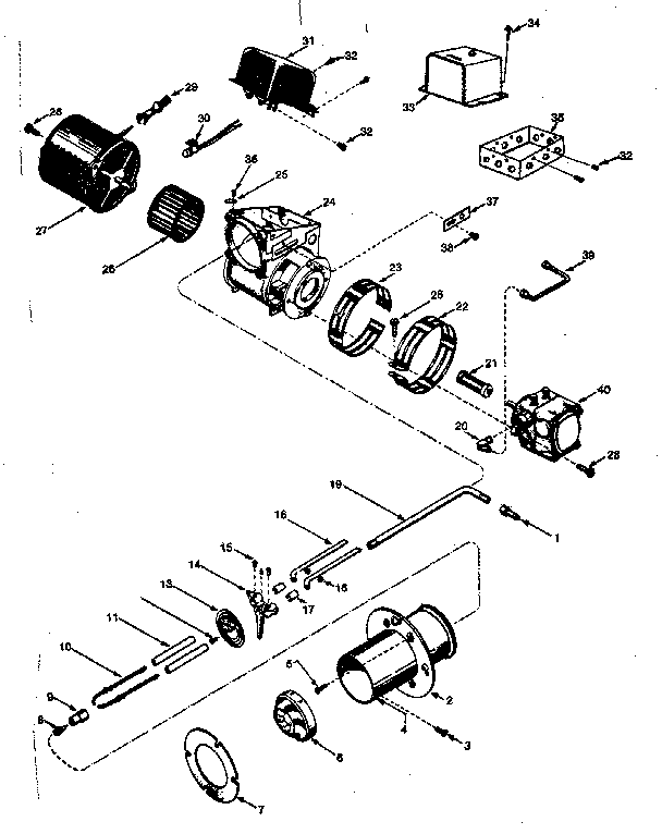 ICP NDOD084DF01 motor and pump assembly diagram