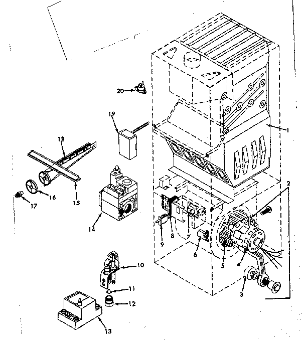 ICP NUGI080KH02 functional replacement parts diagram