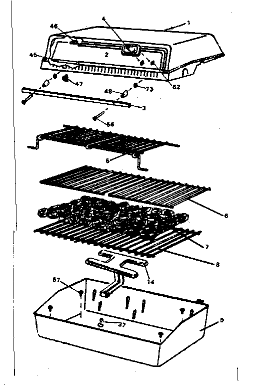 Kenmore 9161087280 grill assembly diagram