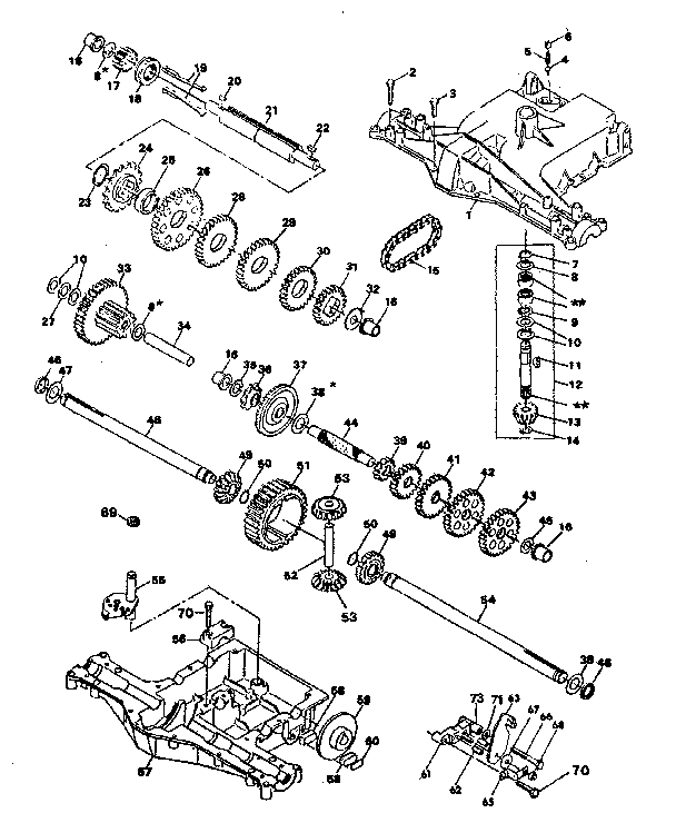 Footedana 4150-51 transaxle diagram