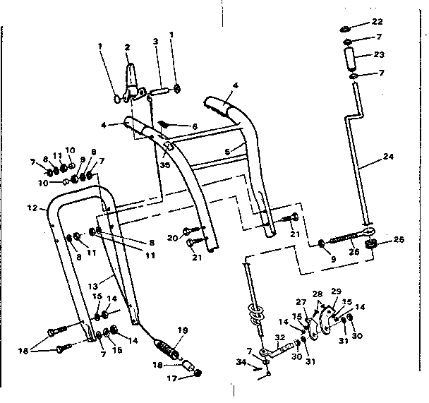 Craftsman 8875 upper handle assembly diagram