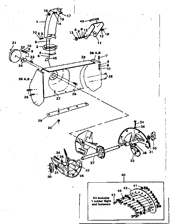 Craftsman 8875 auger housing assembly diagram