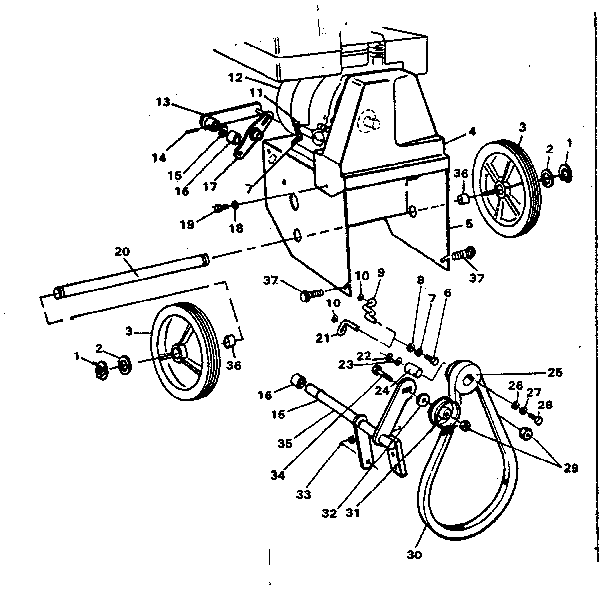 Craftsman 8875 motor mount assembly diagram