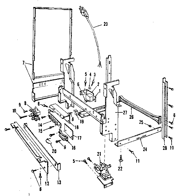 Kenmore 5871428080 frame details diagram