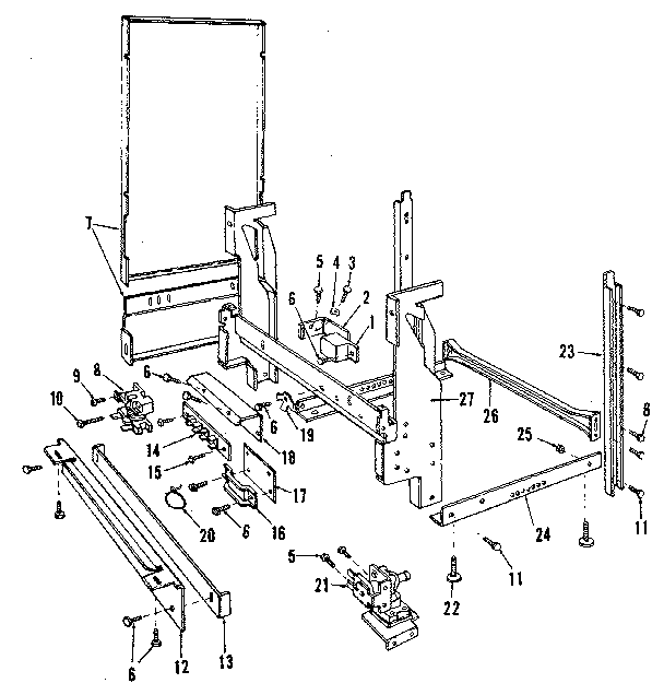 Kenmore 5871638580 frame details diagram