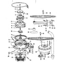 Kenmore 5871638580 motor, heater, and spray arm details diagram