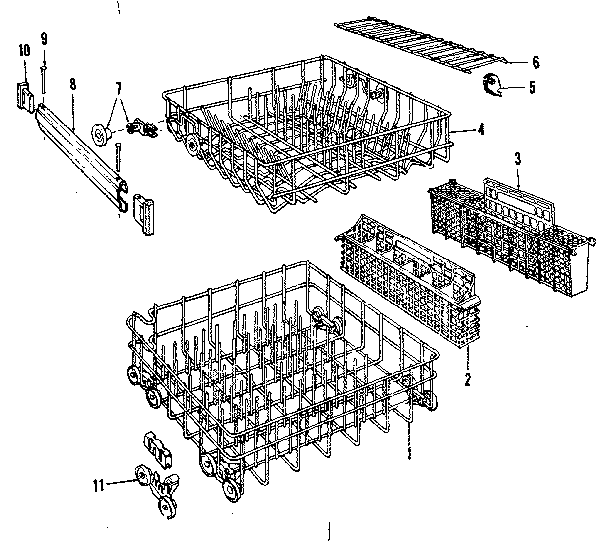 Kenmore 5871638580 rack details diagram
