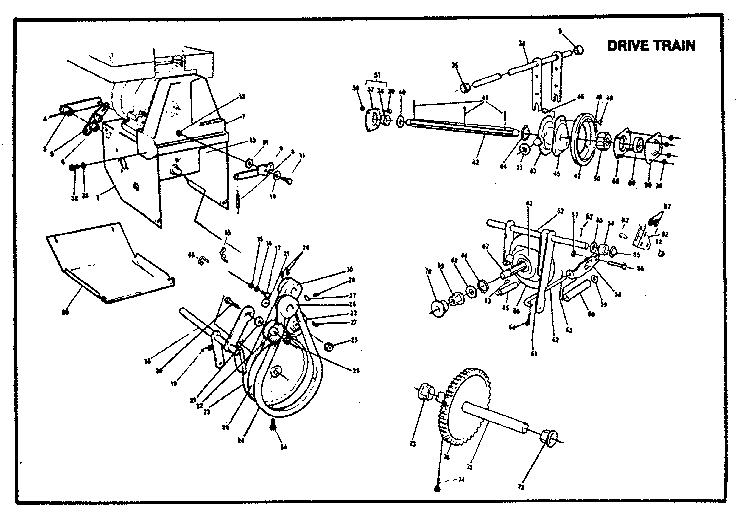 Craftsman 768884900 drive train diagram