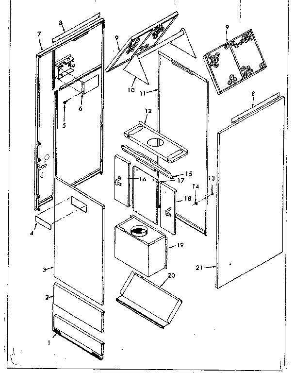 Kenmore 867776230 furnace casing diagram
