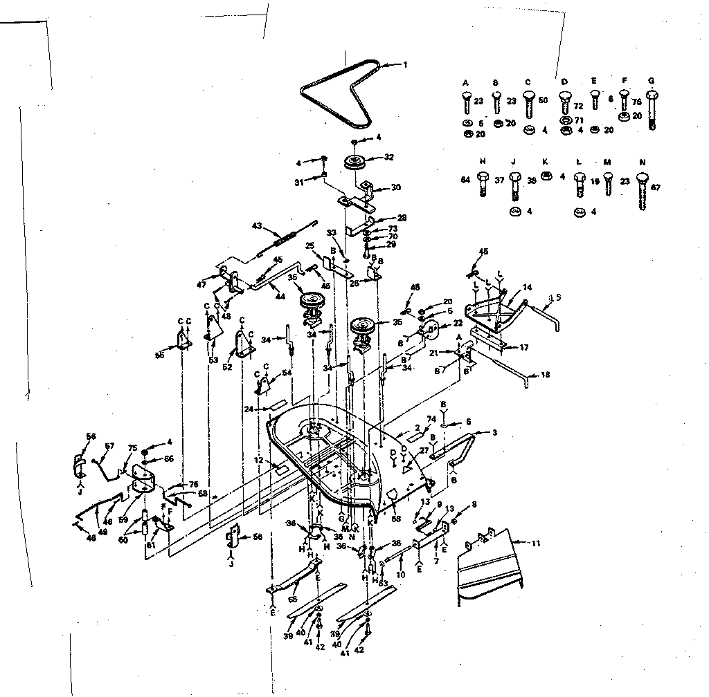 Craftsman 917254271 36" mower diagram