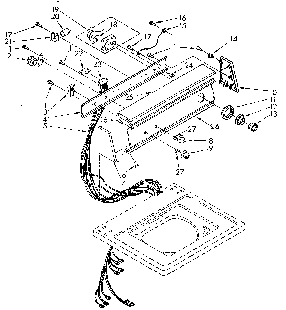 Kenmore 11082980700 console panel diagram