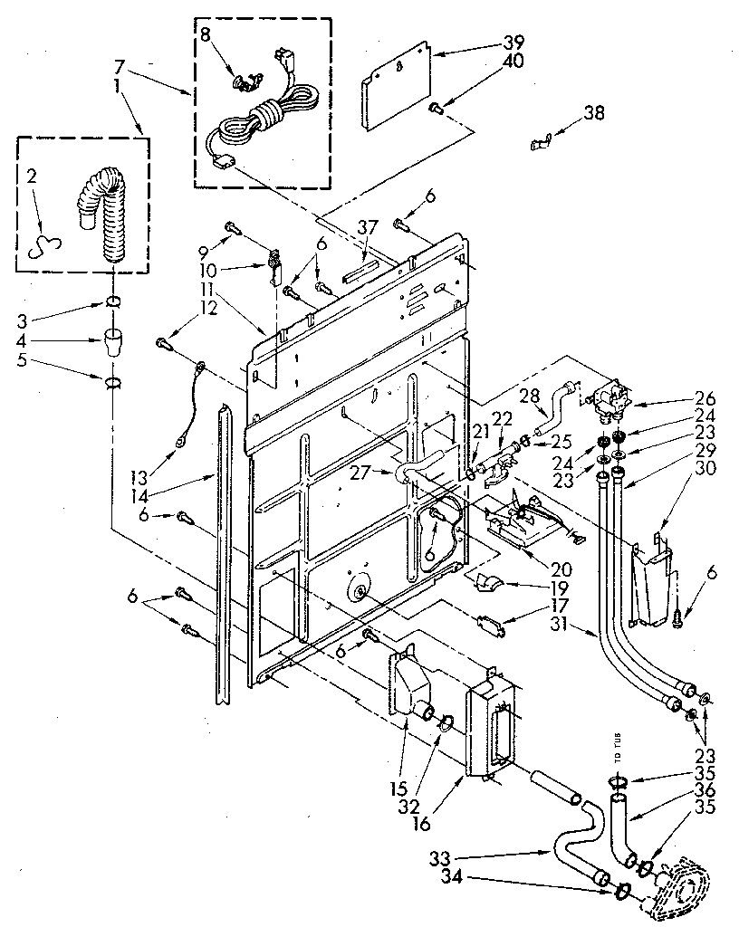 Kenmore 11082980700 rear panel diagram