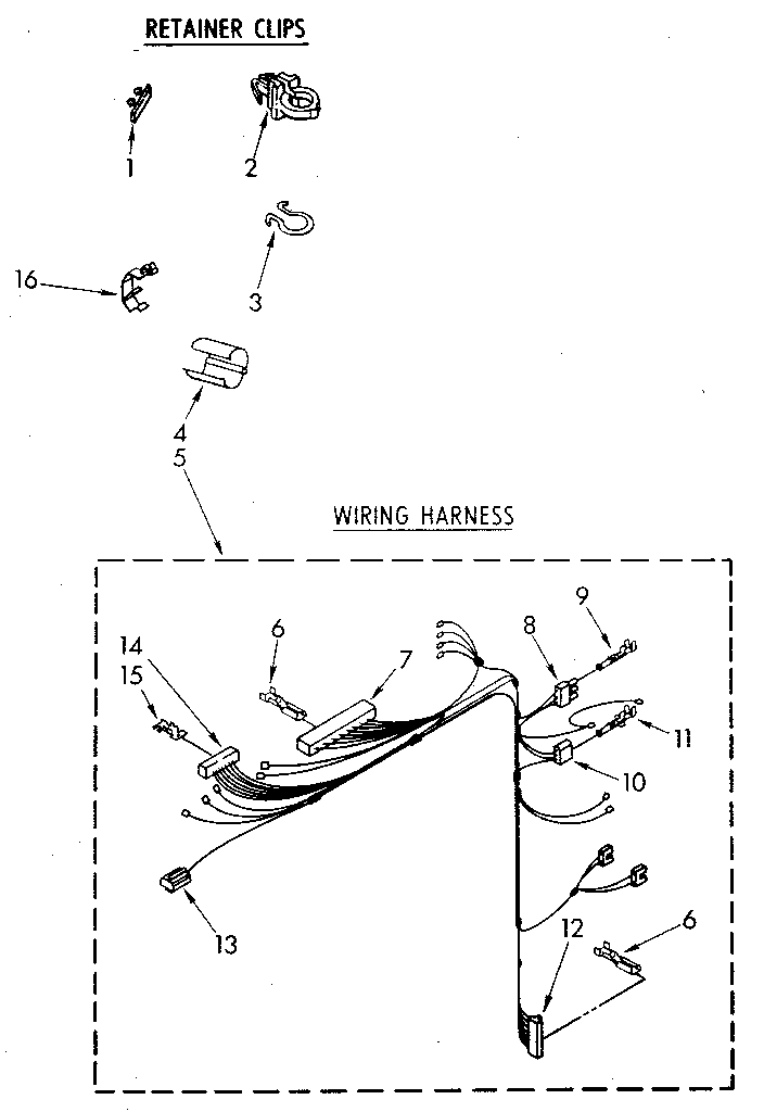 Kenmore 11082980700 wiring harness diagram