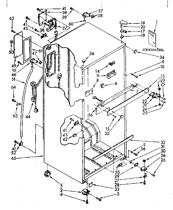 Kenmore 1068678283 cabinet parts diagram