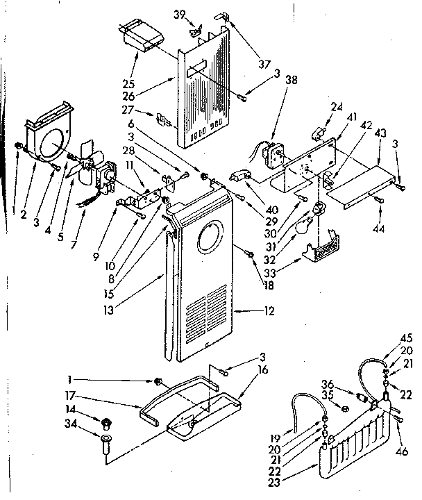Kenmore 1068572813 air flow parts diagram