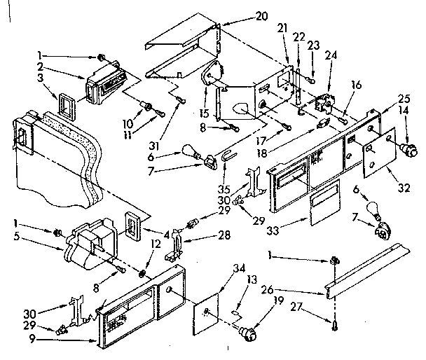 Kenmore 1068572813 air flow and control parts diagram