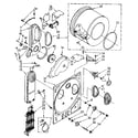 Kenmore 11086879800 bulkhead, drum and heater box parts diagram
