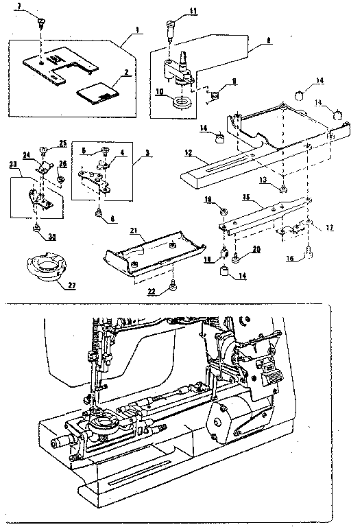 Kenmore 3851684180 needle plate diagram