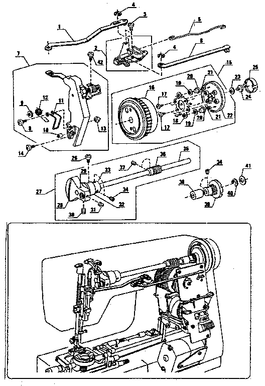 Kenmore 3851684180 upper shaft unit diagram