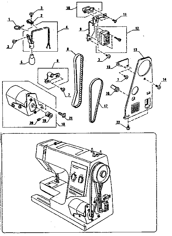 Kenmore 3851684180 motor assembly diagram