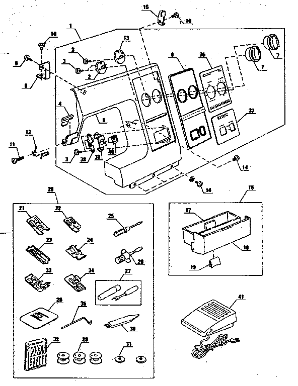 Kenmore 3851884180 attachment parts diagram