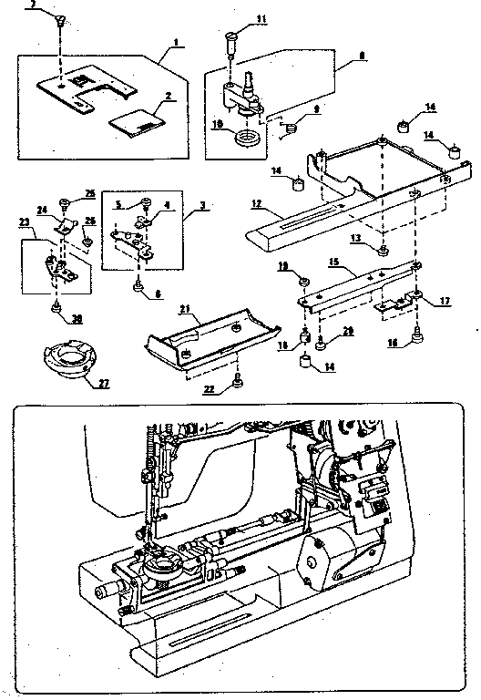 Kenmore 3851884180 needle plate diagram
