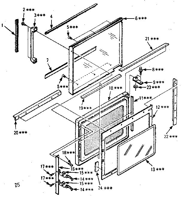 Kenmore 5648744781 door parts diagram