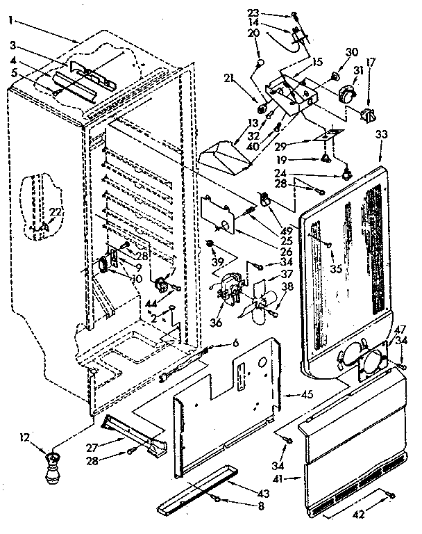 Kenmore 1068265912 liner parts diagram