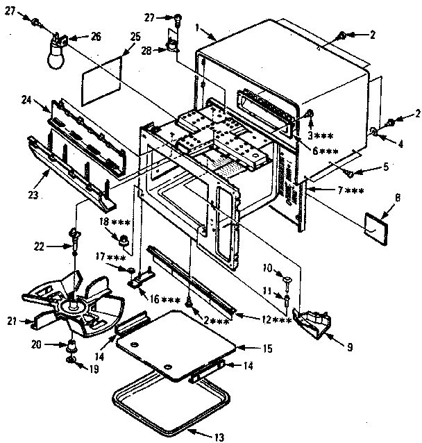 Kenmore 5668714480 cabinet parts diagram