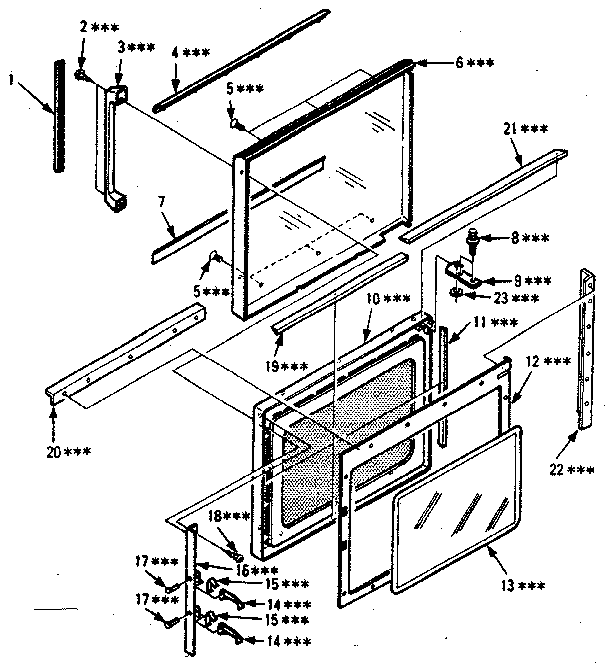 Kenmore 5668714480 door parts diagram