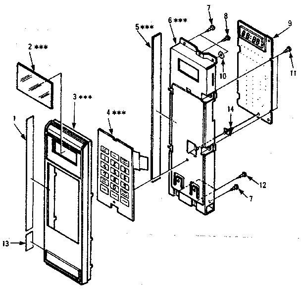 Kenmore 5668714480 control panel diagram