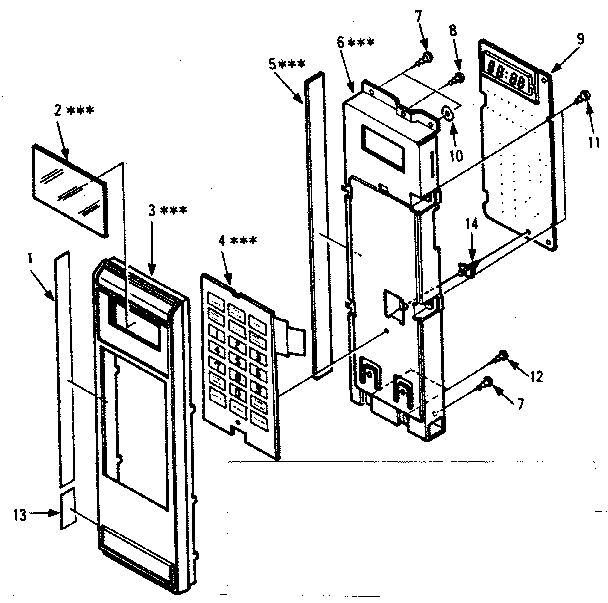 Kenmore 5668724580 control panel diagram