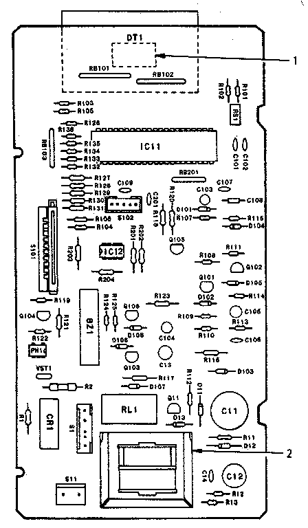 Kenmore 5668724580 power and control circuit board (part 13705) diagram