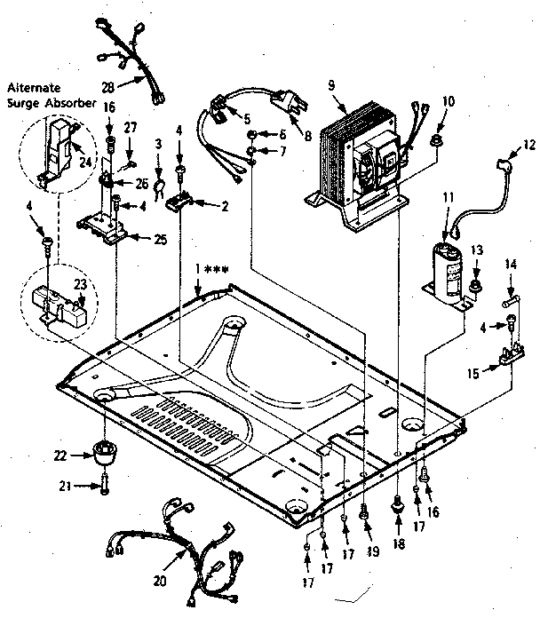 Kenmore 5668734480 microwave parts diagram