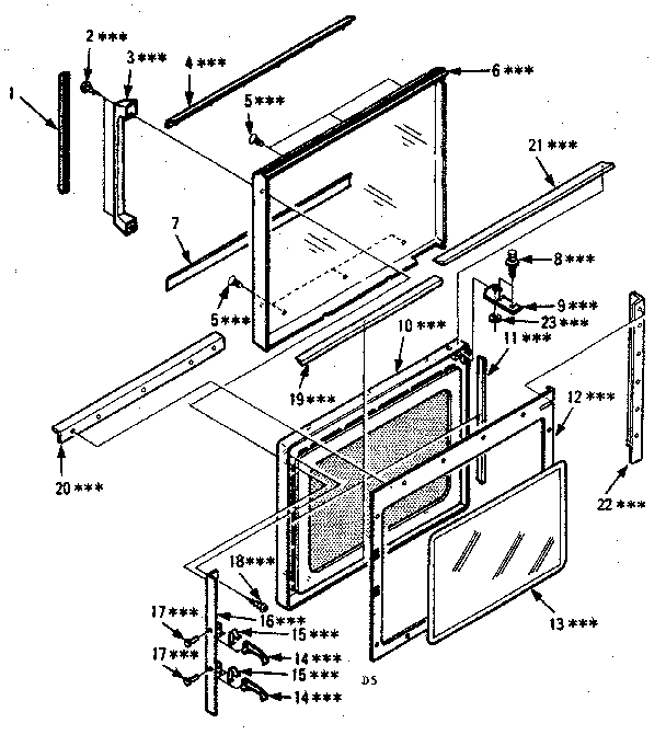 Kenmore 5668734480 door parts diagram
