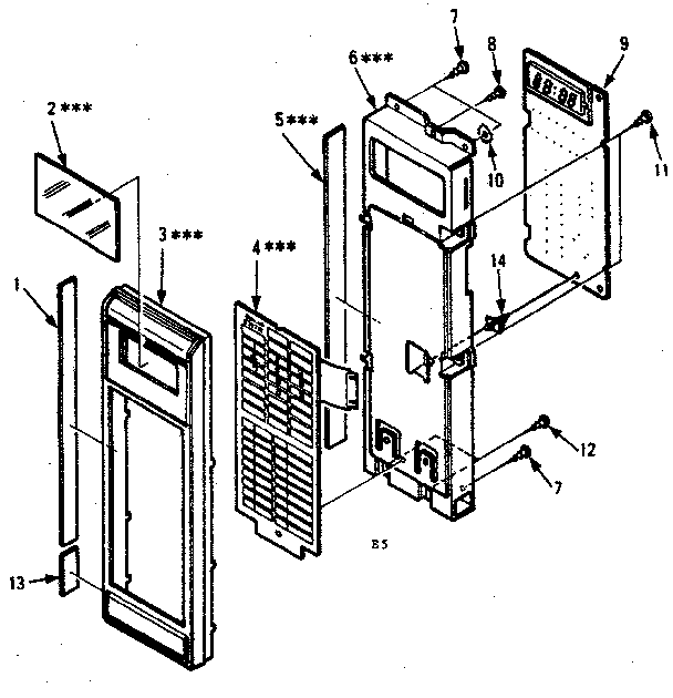 Kenmore 5668734480 control panel parts diagram
