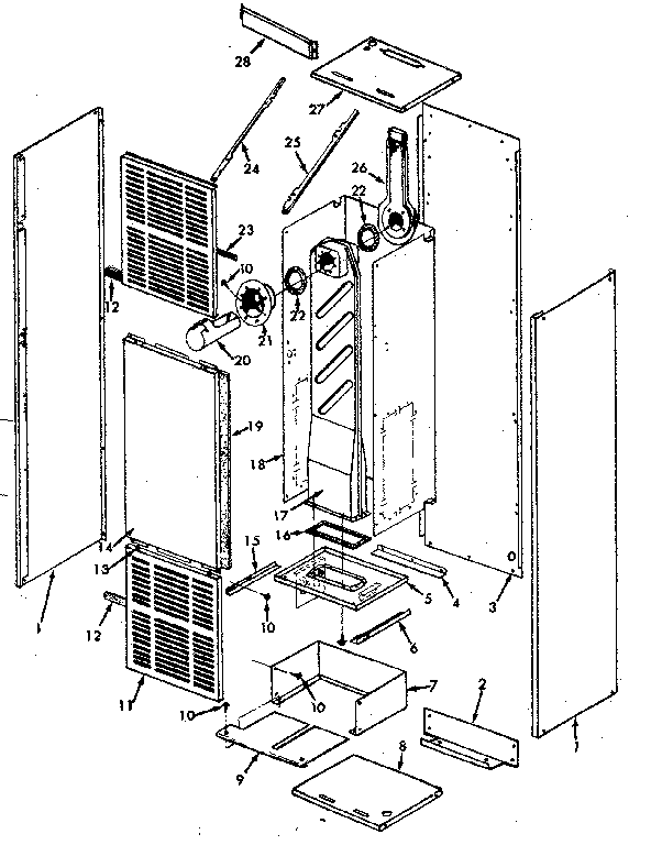 Kenmore 867730300 furnace body diagram