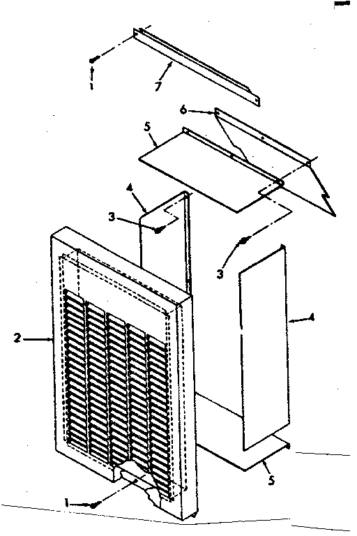 Kenmore 867730300 rear wall register kit - nos. 42-72006, nasa003gr01 & rrh diagram