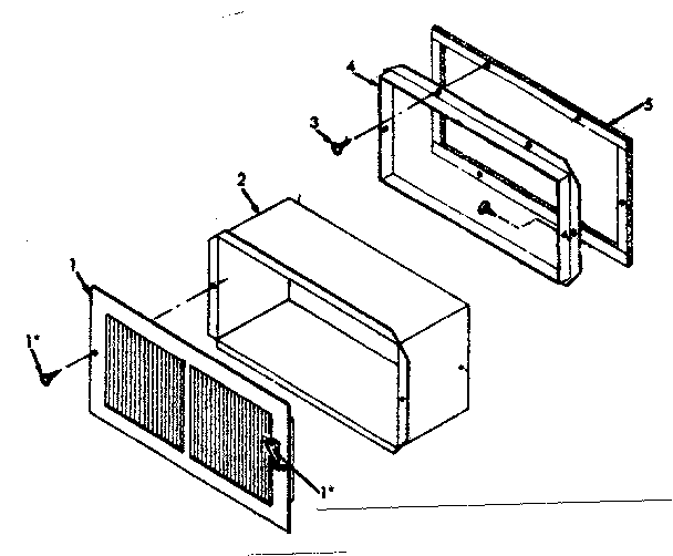Kenmore 867730300 rear wall register kit nos. 42-72012 and nasa006gr01 diagram