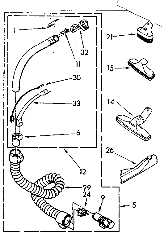 Kenmore 1162839880 attachment parts diagram