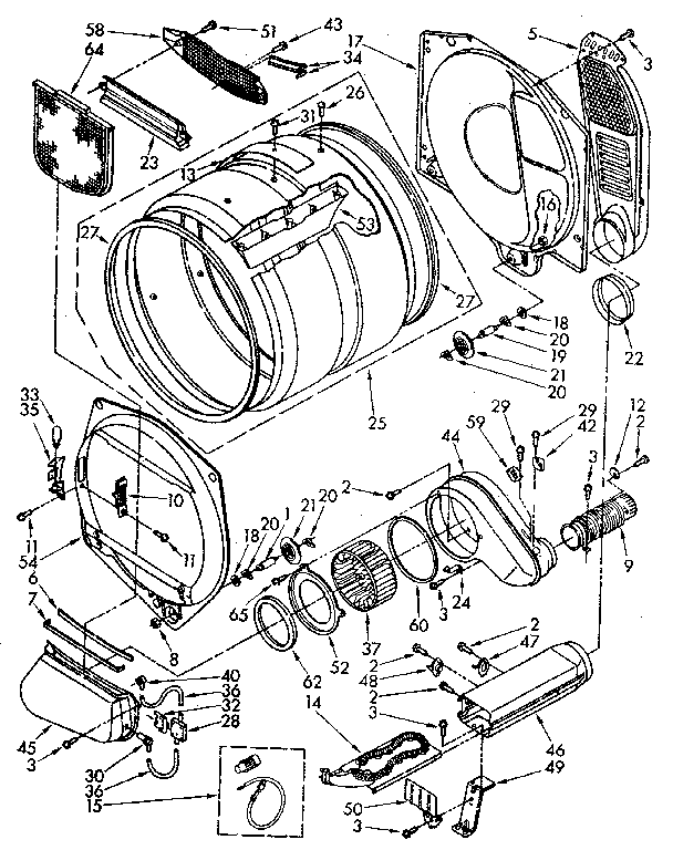 Kenmore 11086894500 bulkhead parts diagram
