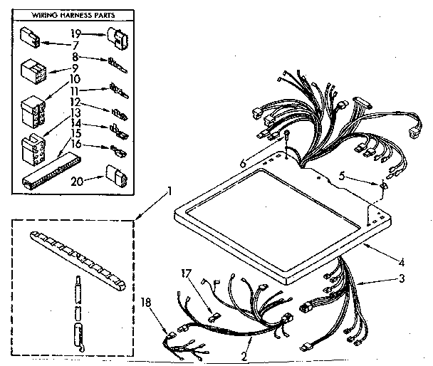Kenmore 11086894500 dryer top parts diagram