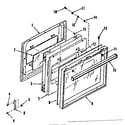 Kenmore 2783118890 full glass oven door diagram