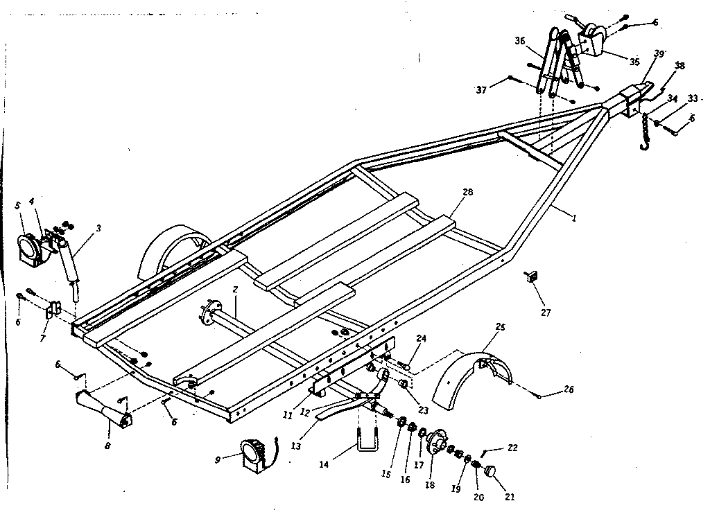 Sears 371619980 boat trailer diagram