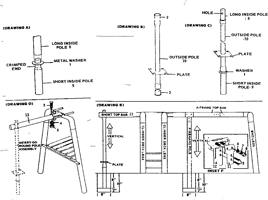 Sears 512722620 fireman's pole assembly diagram