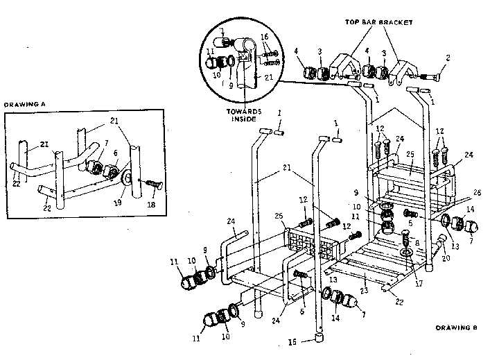 Sears 512722620 lawn swing hanger assembly diagram