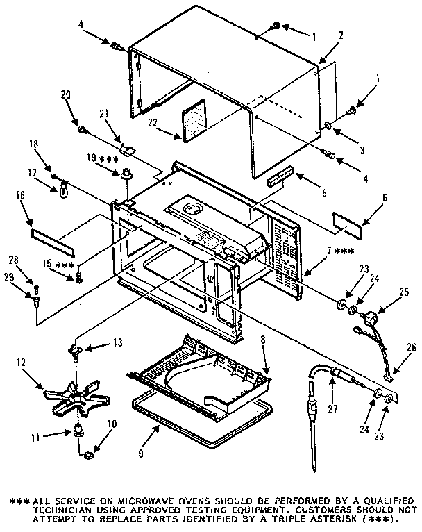 Kenmore 5658862781 cabinet parts diagram