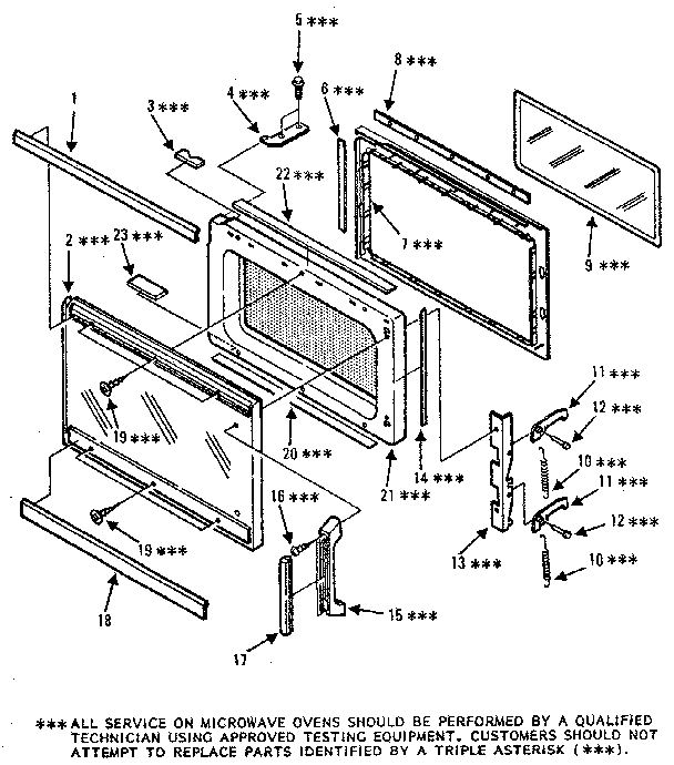 Kenmore 5658862781 door parts diagram
